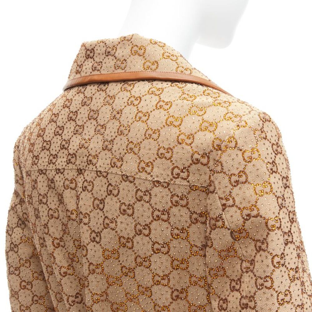 Gucci Canvas Crystal Horsebit Jacket - Picture 9 of 10